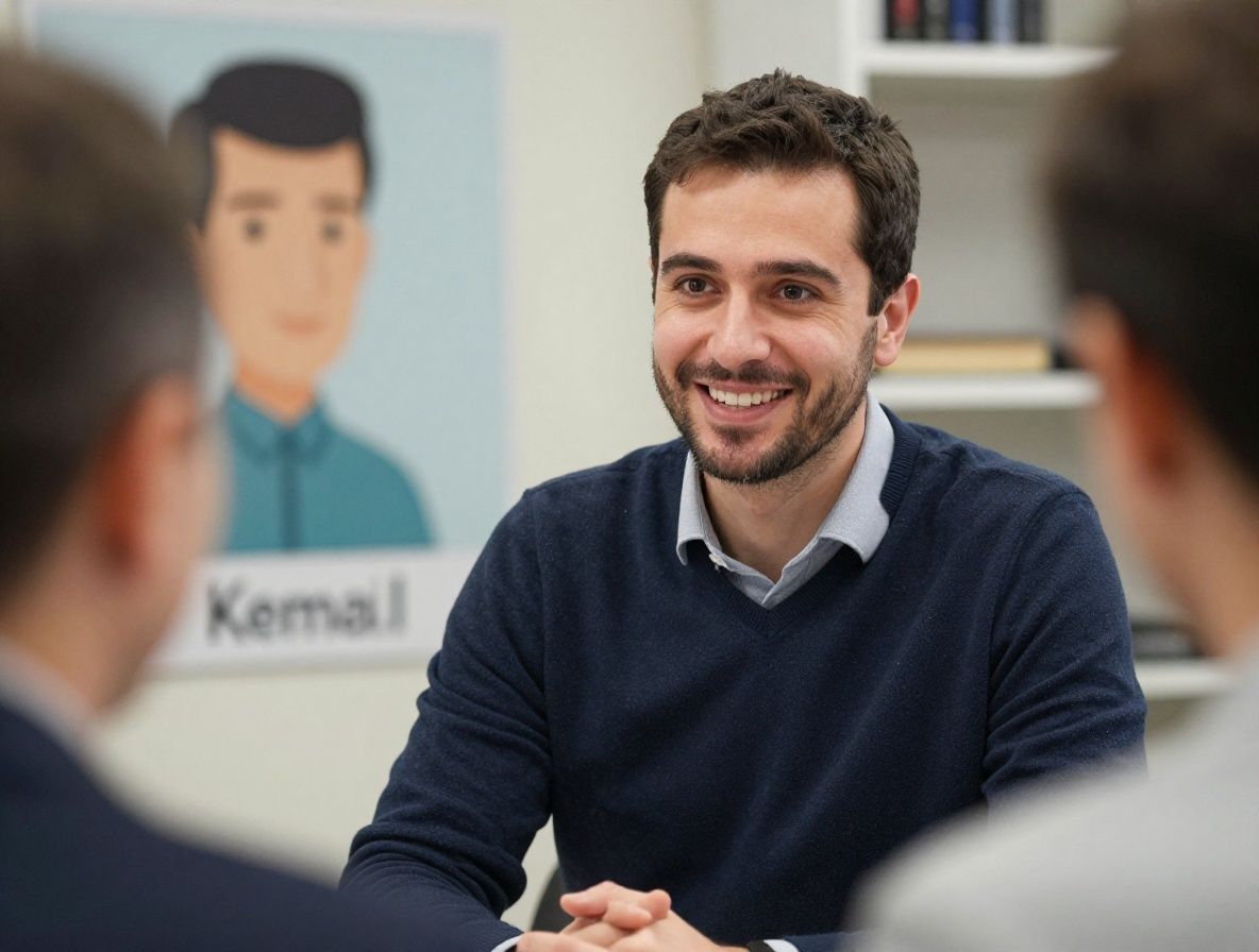 Kemal Yurt, gözlüklü 38 yaşında erkek fintech ve girişim danışmanı portre fotoğrafı gülen yüz ifadesiyle